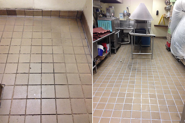 Hotel Monaco Grout Medic Project - Kitchen tile Before