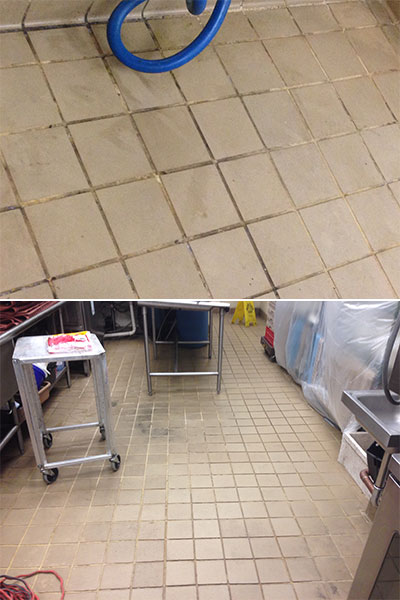 Hotel Monaco Grout Medic Project - Kitchen tile before 02